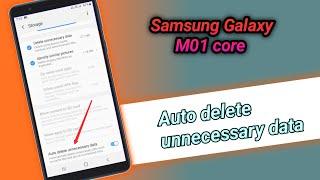 Samsung Galaxy m01 core Auto delete unnecessary data