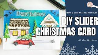 DIY Christmas Village Slider Card