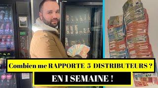 Combien RAPPORTE mes 5 DISTRIBUTEURS ? (Récolte en DIRECT !)