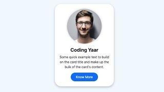 Bootstrap Profile Card | Bootstrap rounded card