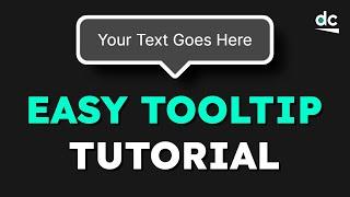 How To EASILY Add Tooltips To Your Website — HTML, CSS & JavaScript Tutorial