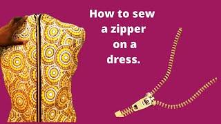 HOW TO SEW A BASIC ZIPPER ON A DRESS