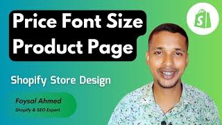 How to Change Price Font Size Product Page  Shopify Store Design