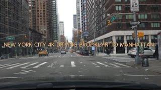 NEW YORK CITY 4K DRIVING BROOKLYN TO MANHATTAN