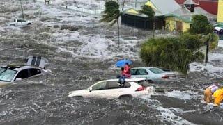 Currently in New York City!! Bronx water main break floods streets and cars