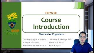 Phys 20 | Course Introduction | 2nd Sem. AY 2020-2021