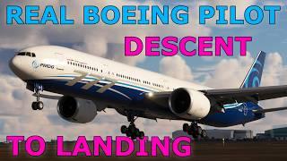 PMDG 777 Tutorial: Landing (+ILS Approach & Descent) With a Real 777 Rated Pilot!