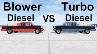 Turbo vs Supercharger Pulling Test! BeamNG. Drive