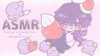 【ASMR】 eating strawberries and whipped cream 【NIJISANJI EN | Uki Violeta】