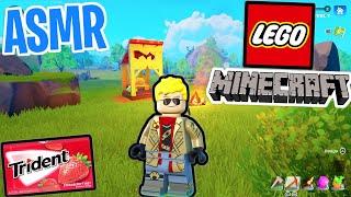 ASMR Gaming  Fortnite NEW LEGO Minecraft?! Relaxing Gum Chewing  Controller Sounds + Whispering 