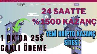 25$ Ödeme 10 Saatte %50 Efsane kazanç Yeni Saatlik kripto sitesi | New cloud mining website 2023