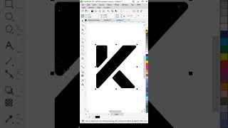 Letter K Logo Design in Coreldraw #shortvideo #shorts