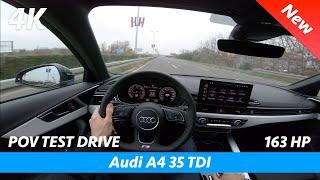 Audi A4 S Line FL 2020 - POV test drive in 4K | 35 TDI - 163 HP (Acceleration 0 - 100 km/h)