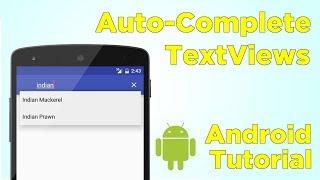 Dropdown Suggestions in EditText - Android AutoCompleteTextView Tutorial