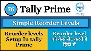 REORDER LEVEL AND MINIMUM QUANTITY IN TALLY PRIME | LEARN ACCOUNTING ADVANCE LEVEL IN HINDI |