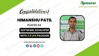 Himanshu Patil | Software Developer | Student Testimonial video | online video | iTpreneur