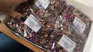 Watch Steph geeking out at a new beads // Preciosa delivery :)