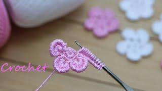 Вязание ЦВЕТКА крючком ЛЕГКО, ПРОСТО И БЫСТРО!  Цветы мастер-класс Beautiful Flower Crochet Pattern