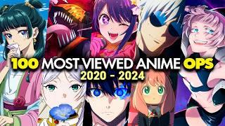 Top 100 Most Viewed Anime Openings of 2020 - 2024 Spring