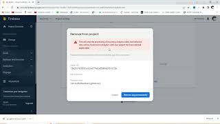 How to remove android studio project from  connected firebase project