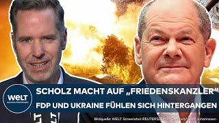 WAFFEN FÜR UKRAINE: Olaf Scholz inszeniert sich als "Friedenskanzler"! FDP fühlt sich hintergangen