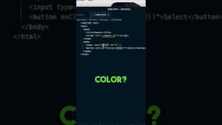 HTML input type color? #html #programming #shorts