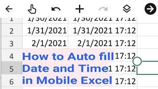 how to autofill date in excel in mobile | How to Autofill in Excel | How ho use ms excel in mobile