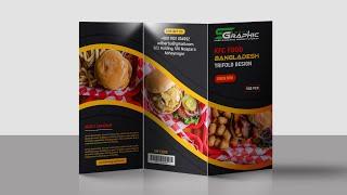 How to Create Tri Fold Food Brochure Design in Photoshop