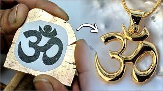 How to make Om Pendant | Gold Om Pendant | Handmade Jewellery