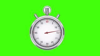 Green screen stopwatch  | 1 minute | HD