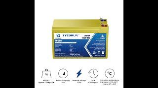 Tycorun 12V 9Ah Lithium iron Deep cycle Lifepo4 Rechargeable Battery