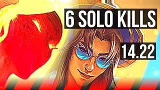 AKALI vs YONE (TOP) | 6 solo kills | NA Grandmaster | 14.22