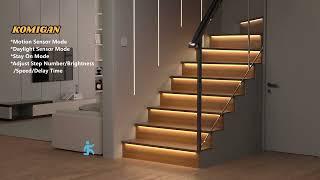 KOMIGAN Motion Sensor With Daylight Sensor LED Stair Lighting Kit KMG-3233