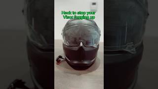 Easy hack to keep your motorcycle helmet visor from fogging up