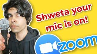 Shweta your mic is on! | Funny zoom call meme remix | Anshuman Sharma #shorts