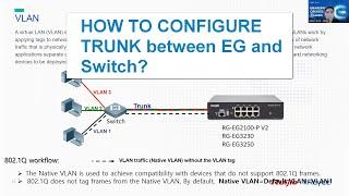 Ruijie - How to configure VLAN TRUNK between EG and Switch