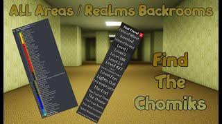 All Realms or Areas for the New Backrooms Update - Find The Chomiks