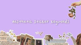 Aesthetic PicsArt Sticker Keywords