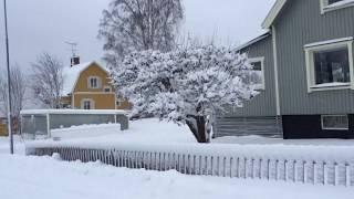 Snö och snow in sweden | Fagersta Sverige 21 Janunari 2018