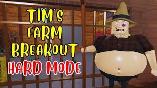 TIM'S FARM BREAKOUT OBBY HARD MODE ROBLOX GAMEPLAY SPEEDRUN NO DEATH #roblox