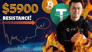 Manipulation/“Hacks”/Tether! Why Is Bitcoin Still At 5900? This Is The Resistance!