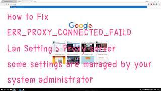 How to fix some settings are managed by your system administrator