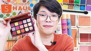 SHOPEE MAKEUP HAUL!!! SULIT, MURA AT TIPID EYESHADOW PALETTE, BLUSH & MORE! (AS LOW AS 120 PESOS)