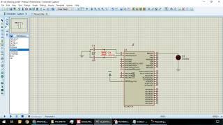 1. LED BLINKING USING PIC16F877A (Coding - MikroC and Simulation - Proteus)