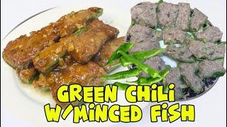 STUFFED GREEN CHILI WITH MINCED FISH | CHINESE RECIPE | Joolees vlog | #stirfried #fish #chili