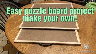 Build your own puzzle board with storage! Easy!