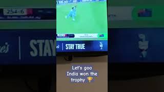 Finally ! India won against new zealand and won trophy 