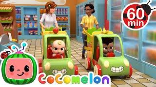 Shopping Cart Song | Colorful CoComelon Nursery Rhymes | Sing Along Songs for Kids