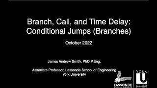 Branch, Call, and Time Delay: Conditional Jumps (Branches)