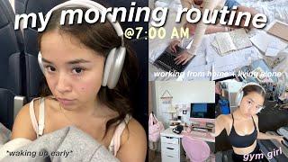 7 AM Morning Routine Vlog: "that girl" habits, productive day working from home, getting on track 